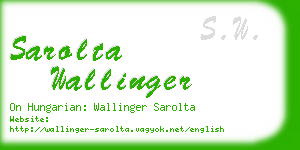 sarolta wallinger business card